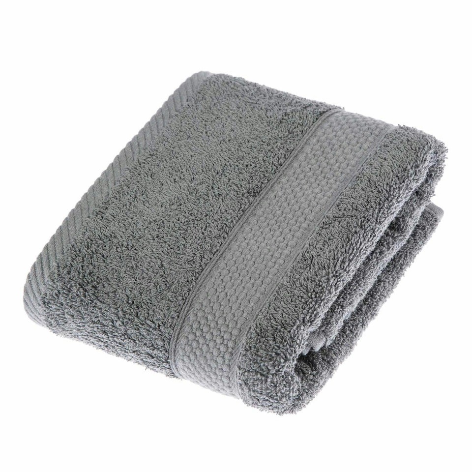 image 1 of Homescapes Turkish Cotton Hand Towel Set of 2 - Grey | Grey | Hand towel | 2
