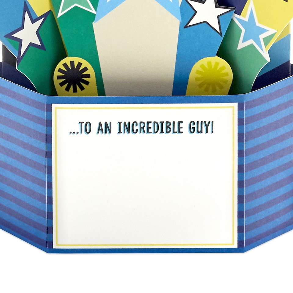 image 1 of Hallmark Musical And Light Up Father's Day Card - 3D Pop-Up Design