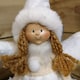 image 10 of 35cm Premier Christmas Tree Top Angel Decoration in White