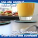 image 4 of Harbour Housewares Rectangle Glass Chopping Board - 50cm x 40cm - Black Marble - Cutting Board Worktop Saver Worksurface Protector Glass Chopping Board Black