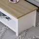 image 3 of Vida Designs Arlington Top Coffee Table Shaker Side Living Room Table, White & Oak