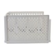 image 3 of Living and Home Plastic Stackable Clothes Storage Basket Organizer | White