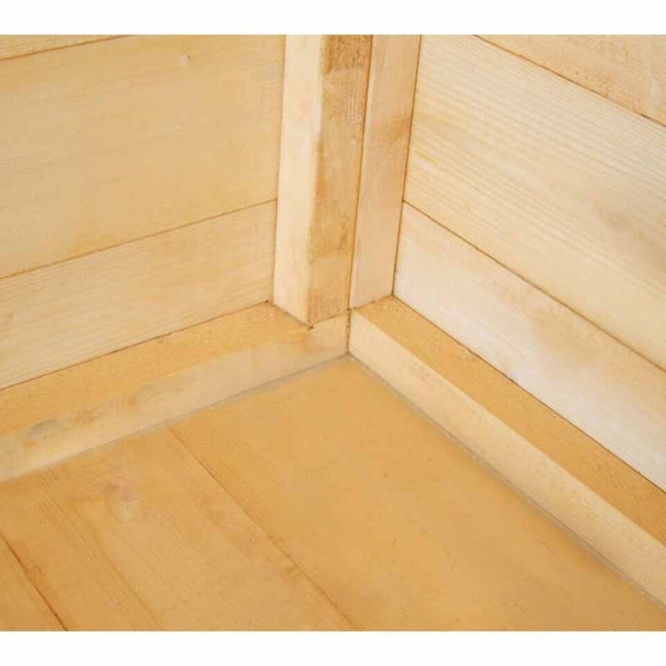 image 1 of Sun Pent 10 x 10 Feet Single Door with Eight Windows Dip Treated Wooden Garden Potting Shed Brown