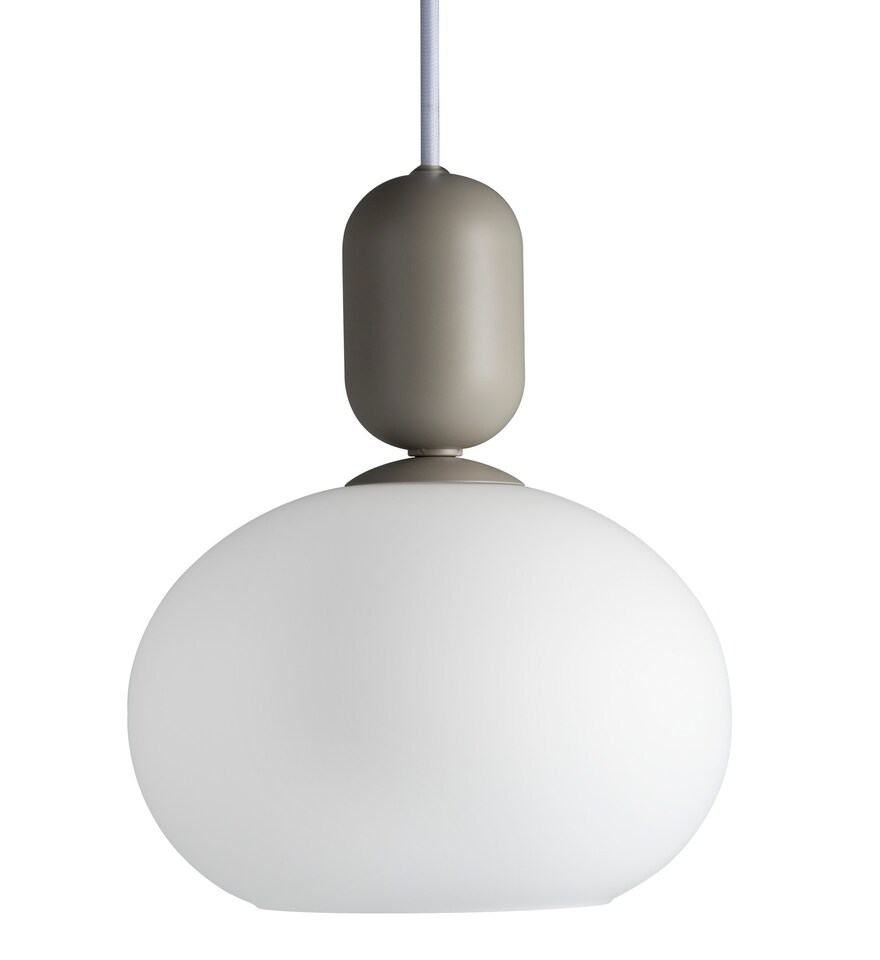 image 1 of Nordlux Notti Indoor Pendant Light Grey Glass E27 Hand Blown Glass - Mains Powered, IP20 | Grey