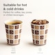image 4 of 50pc 12oz Hot Cold Printed Paper Cups Hot Cold Drinks Biodegradable BBQs Picnics Weddings