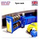 image 2 of Slot Car Scenery Track Side Tyre Wheel Rack Black with Logos 1:32 WASP