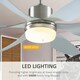 image 4 of HOMCOM Reversible Ceiling Fan w/ Light, 6 Blades Indoor LED Lighting Fan, Silver
