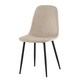 image 1 of Luxe Dining Chair 4pc Sandshell Wood Printed Coating Cream