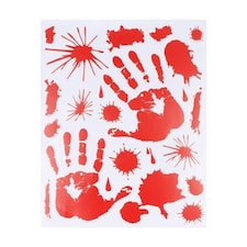 Assorted Bloody Hands Halloween Window Stickers