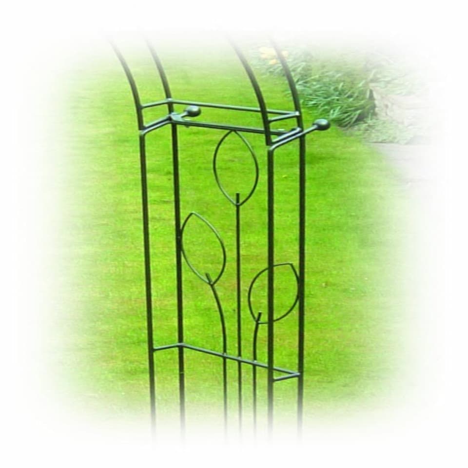 Imperial 6 Sided Gazebo (Inc Ground Spikes) Garden Feature - Solid Steel - Black