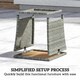 image 6 of Outsunny Side Table 2-Tier with Storage Shelf/Light Grey | Grey | Light Grey | 45 x 45 x 43 cm