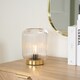 image 1 of OHS Glass Cordless Table Lamp LED Battery Operated Night Light