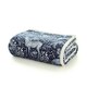 image 2 of Woodland Folk Forest Scene Flannel Throw with Sherpa Reverse – 140x180cm | Blue | Navy | 1