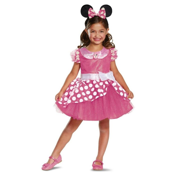 Disney Girls Minnie Mouse Costume - Pink/white - 2 Years