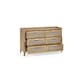 image 4 of Sleek 6 Drawer Rattan Oak Wide Chest