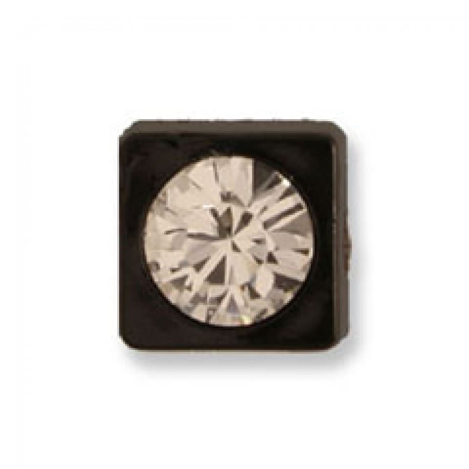 Trimits Black 10mm Square Swarovski Buttons for Dressmaking - each