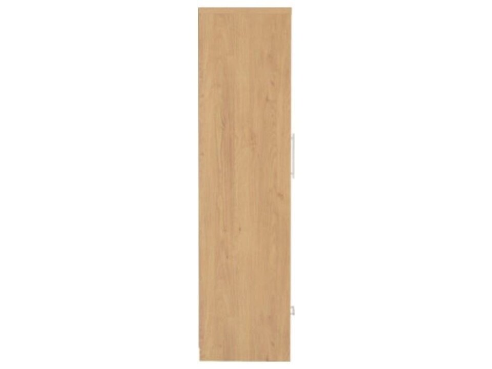 image 1 of Seville 2 Door 1 Drawer Wardrobe - L47 x W76 x H180 cm - White High Gloss/Light Oak Effect Veneer | White