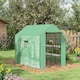 image 2 of Outsunny Walk-in Outdoor Green House with Door and Mesh Windows, Green