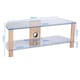 image 5 of Century TV-Stand Light Oak/Glass, 1200 | Brown | Light Oak with clear glass | 80