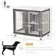 image 4 of PawHut Modern Dog Crate Pet Kennel Cage w/ Lockable Door - Grey & White