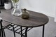image 3 of Kitchen Breakfast Bar Small Dining Table and 2 chairs Set with Metal frame -Brown