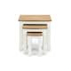 image 4 of Ivory and Oak Nest of 3 Tables | White | White
