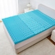 image 4 of Ezysleep 10cm Cooling 7 Zone Open-Cell Memory Foam Mattress Topper Bedroom | Blue