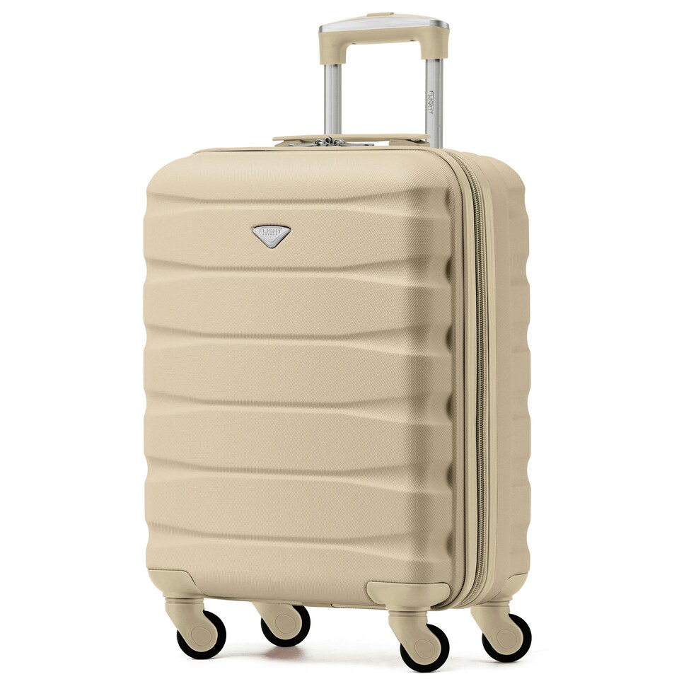 image 1 of 55x40x20cm Ryanair (Priority) TUI, Carry on Cabin Suitcase Hard Shell Approved for 60+ Airlines Cream | Champagne | Cabin Bag