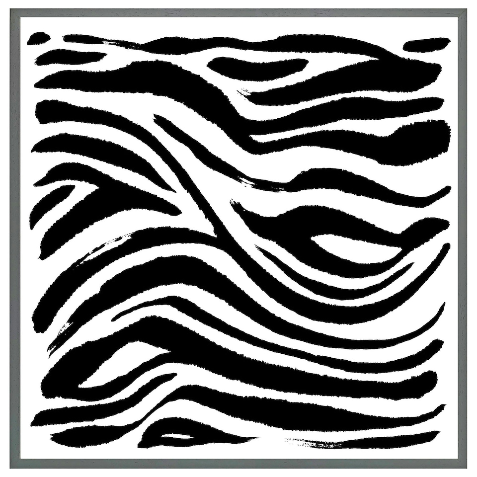 image 1 of Zebra stripes print (Picture Frame) Brown | Oak | XS