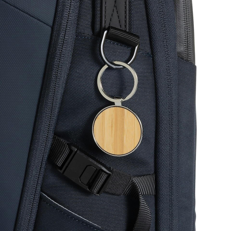 image 1 of XD Collection Round Zinc Alloy Recycled Keyring - Silver - One Size
