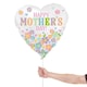 image 2 of Satin Happy Mother's Day Daisy Chain Heart Shape Foil Helium Balloon 46cm / 18 in White