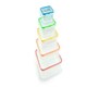 image 3 of LocknLock Nestable Food Containers Set Rainbow Design Storage Boxes - Pack of 5