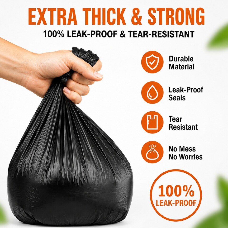 image 1 of Hero 200 Dog Poo Bags with Easy Tie Handles – Extra Thick, Strong & Biodegradable – 200 Pack