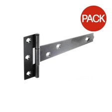 Securit Tee Hinge (Pack of 10) - Light Black - 3.9in x 4in x 0.04in