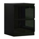 image 4 of FWStyle Stora 2 Drawer Bedside Cabinet - Black Gloss Front