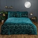 image 2 of Paloma Floral Cotton Duvet Cover Set with Pillowcase | Green | Super King | 1