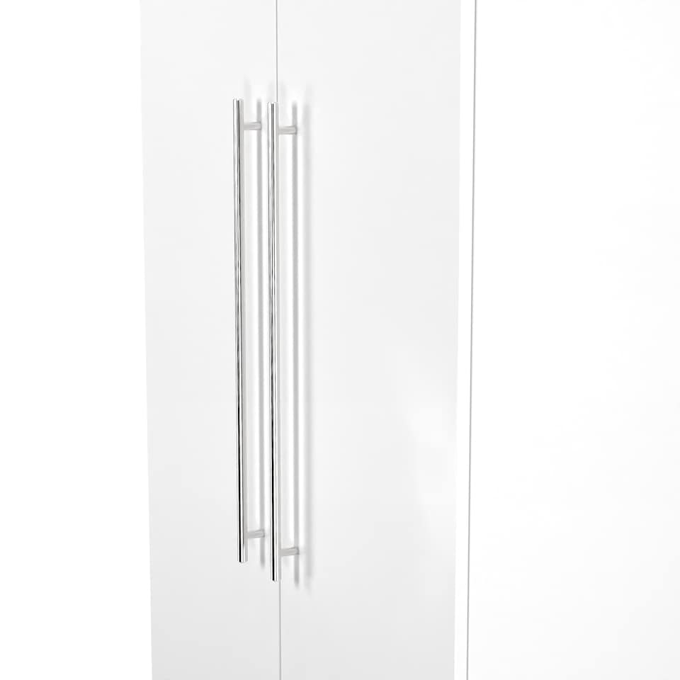 image 1 of Carlton 2 Door Midi Wardrobe in Porcelain Matt (Ready Assembled) | White | Porcelain Matt