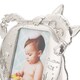 image 4 of Quirky Hiding Cat Themed Nickel Plated Picture Frame with Hanging Fish | Silver | 4" x 4"
