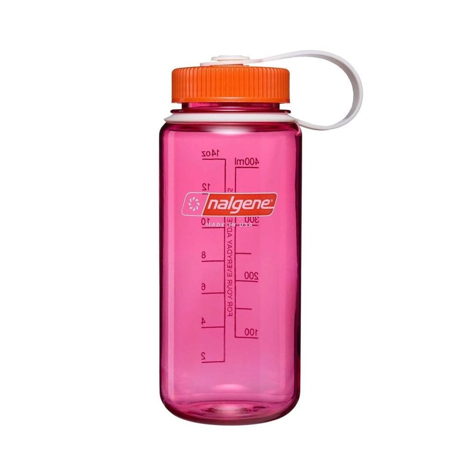 image 1 of Nalgene Wide Mouth 500ml Tritan Renew Water Bottle - Fuchsia Purple - Flame Cap