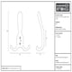 image 4 of Hammer & Tongs Rustic Hat and Double Robe Hook - W90mm x H140mm - Black
