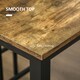 image 6 of HOMCOM 120x60cm Bar Table Set, Breakfast Table with 2 Stools, 3-Piece Counter Height Dining Table & Chairs for Kitchen, Living Room, Rustic Brown