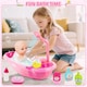 image 4 of Baby Doll Bath Set with Accessories 16 Piece Pretend Play Bath Time Toy with Bathtub Shower Clothes Rubber Duck and Toiletries