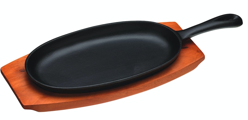 image 1 of KitchenCraft Sizzle Platter Black Cast Iron