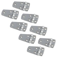 Polished Door Hinge 8 Pack Stainless Steel 76mm x 38mm 316 Marine Cabin Hatch Silver