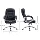 image 3 of HOMCOM Office Chair Computer Chair Executive Office Chair with Height Adjustable, Comfortable Desk Chair for Home Office Fabric Black
