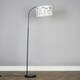 image 1 of ValueLights Designer Style Black Curved Stem Floor Lamp With White Artistic Portrait Design Shade With 6w LED GLS Bulb Warm White