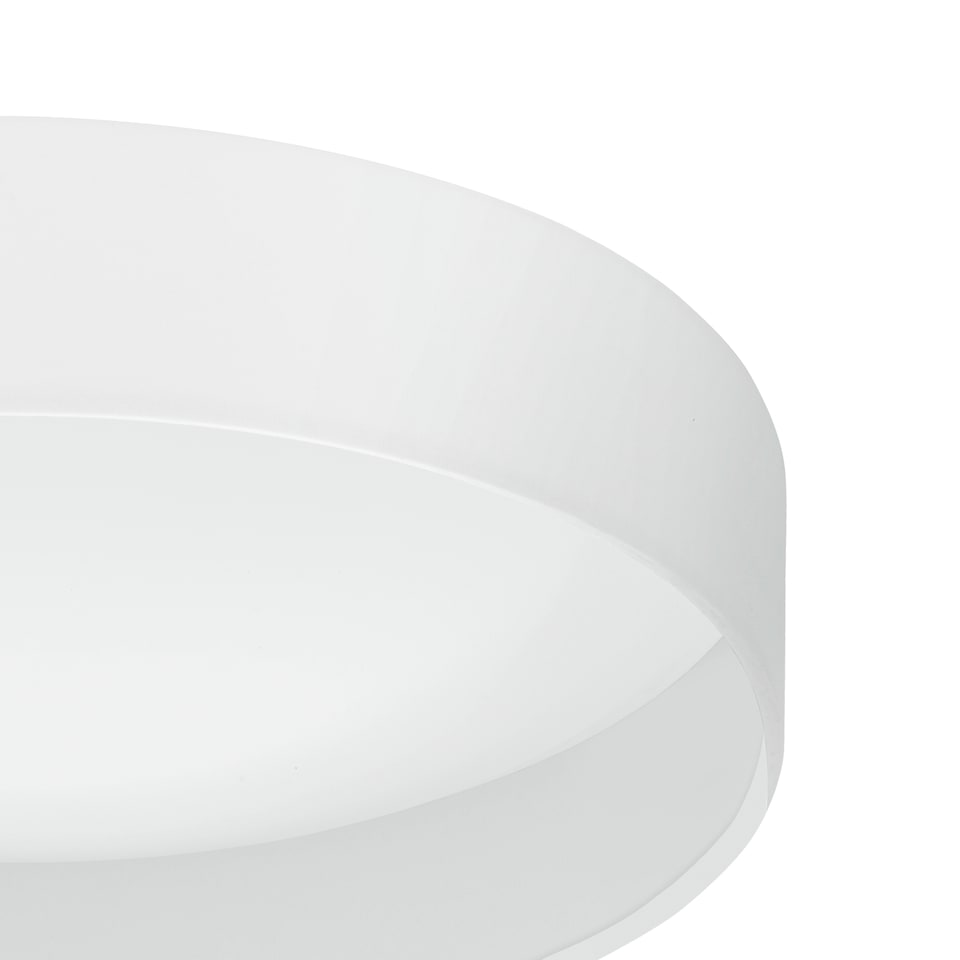 image 1 of EGLO Pasteri White Fabric & Plastic LED Ceiling Light | White