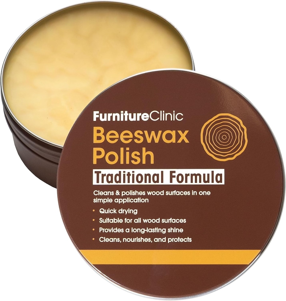 image 1 of Clear Beeswax Polish for Wood & Furniture - 200ml - Natural Beeswax for All Types and Colours - Wooden Furniture Polish to Protect & Enhance Any Wooden Surface