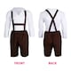 image 4 of Brown Bavarian Costume - with Brown Hat & Socks Brown | L