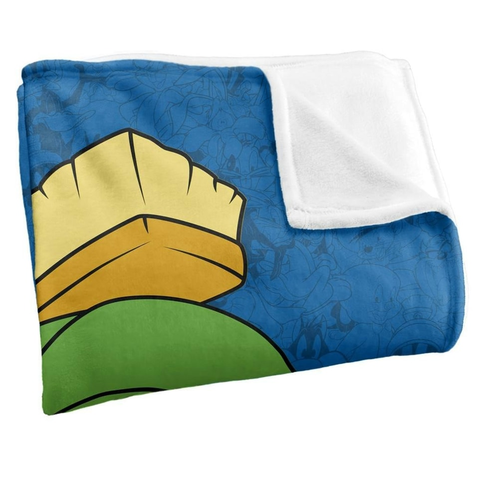 image 1 of Looney Tunes Character Collage Marvin The Martian Blanket - Multicoloured - One Size